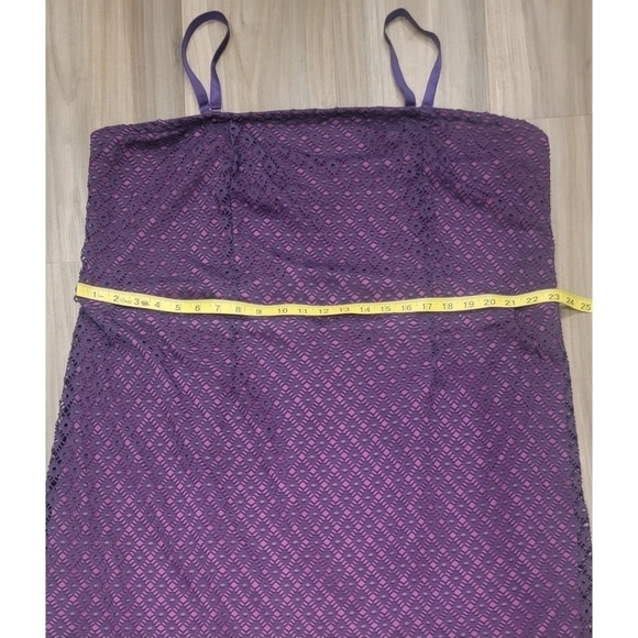 Lane Bryant Purple Crochet Dress with removable straps - Picture 3 of 9